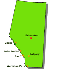 Map of Alberta